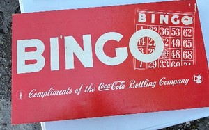 Vintage Coca-Cola Promotional Bingo Game Set