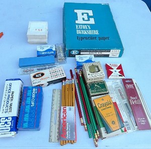 Vintage Office & School Supply Lot  Eatons, Crayola, Cross, Paper Mate & More