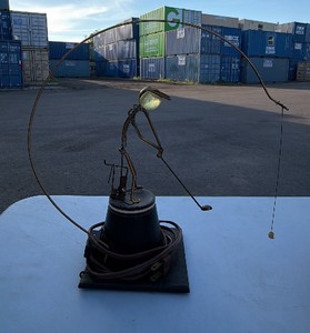 Vintage Mid-Century Electric Kinetic Balance Sculpture with Moving Figure