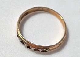 Vintage 18K Solid Gold Engraved Wedding Band  Floral Etched Design