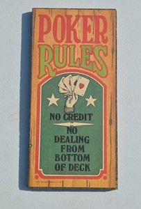 vintage Wallace Barrie and Company rustic poker art