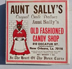 Vintage Aunt Sallys Praline Box - New Orleans French Market - Black Americana