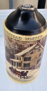 Vintage Ronson Ronii Homestead in Winter Butane Table Lighter