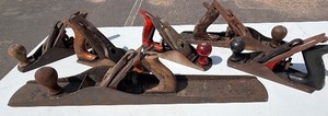 cast iron wood planes  6 in lot