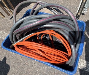 extension cords and hose