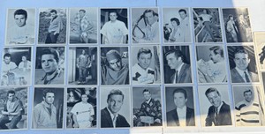 Vintage 1950s1960s Hollywood TV Movie Star Photo Card Lot  Facsimile Autographs  Richard Chamberlain & More