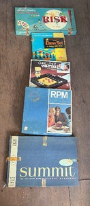 Collection of 5 Vintage Board Games