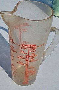 vintage West Virginia Glass cocktail mixing pitcher