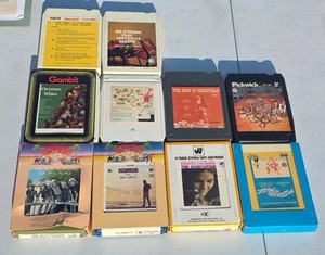 lot of 8-track cassette tapes