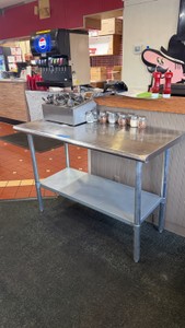 48 Stainless Steel Work Table with Shelf