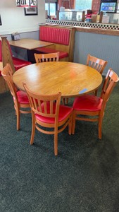 48 round table and 5 chairs