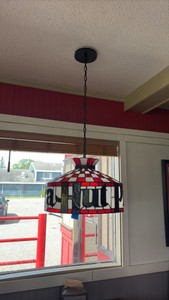Pizza Hut hanging light fixture 17 12 diameter