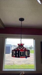 Pizza Hut hanging light fixture 17 12 diameter