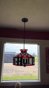Pizza Hut hanging light fixture 17 12 diameter
