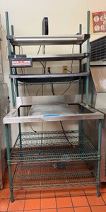 Metro NSF prep station with stainless shelves