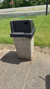 Pebble textured Trash Can 44 H.