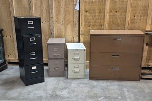 4 file cabinets