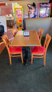 2 Tables & 4 Chairs plus Napkin Dispenser