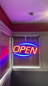 MaxLit oval LED OPEN sign