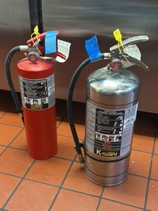 2 fire extinguishers