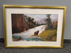 Bear Fishing a Raging Rapid