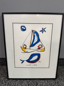 signed Everyone is asleep by Brow