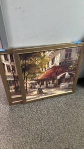 assorted cafe paintings