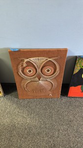 owl stitching artwork