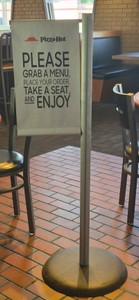 Lobby Be Seated Sign