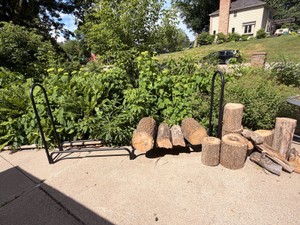 Firewood Rack & Assorted Firewood Lot