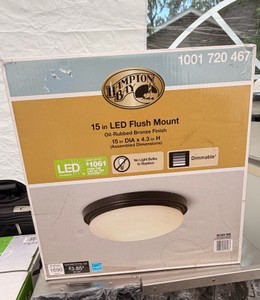 NEW Hampton Bay 15 LED Flush Mount Ceiling Light  Oil Rubbed Bronze