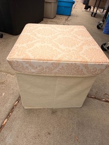 Cream Fabric Storage Bin