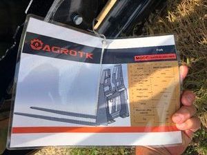 WALK THRU SKID LOADER FORKS BY AGT