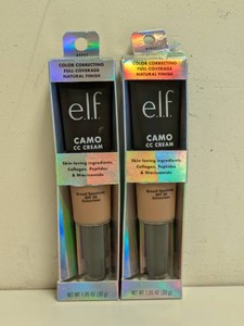 (2) NEW E.L.F. CAMO CC CREAM BROAD SPECTRUM SPF30 (-TAN 425 N-)