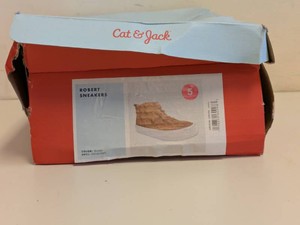 CAT & JACK KIDS ROBERT SNEAKERS SIZE 5 BROWN