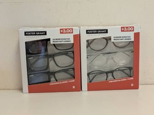 (2) NEW FOSTER GRANT 3.00 READING GLASSES 3PK