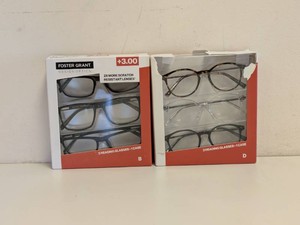 (2) NEW FOSTER GRANT 3.00 READING GLASSES 3PK