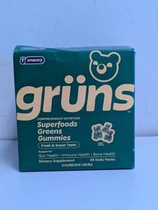 NEW U SNACKS GRUNS SUPERFOODS GREENS GUMMIES 35CT