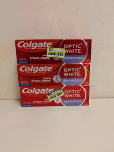NEW COLGATE OPTIC WHITE ADVANCED TOOTHPASTE 3PK