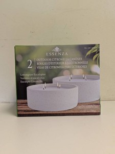 ESSENZA OUTDOOR CITRONELLA CANDLES 2PK
