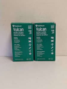 (2) MEDICOM VULCAN NITRILE GLOVES X-LARGE