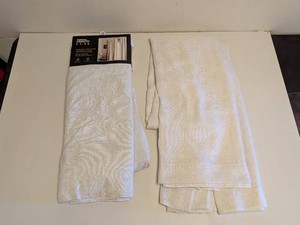 (2) TOWN & COUNTRY LUXE LINEN LOOK CURTAIN PANELS