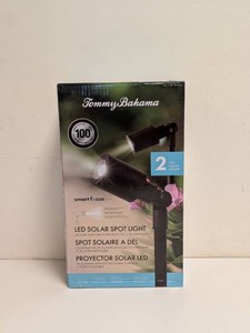 TOMMY BAHAMA LED SOLAR SPOTLIGHT 2PK