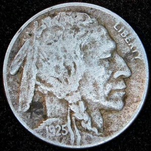 Semi Key 1925-D Buffalo Nickel, Full Date, GVG