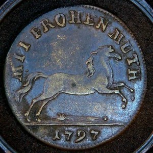 Scarce 1797 Nuremberg (German States) Brass Counter Token My Element is Freedom