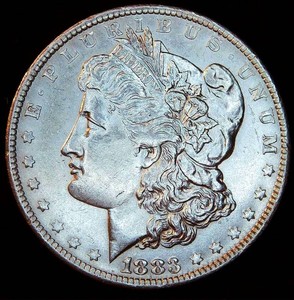 XF 1883-O Morgan Silver Dollar, Details