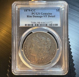 Key Date 1879-CC Morgan Silver Dollar, PCGS VF Details, Uniform Patina