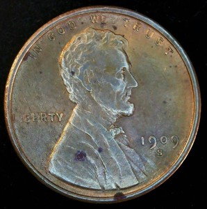 Key Date 1909-S Lincoln Wheat Cent, VF, Details
