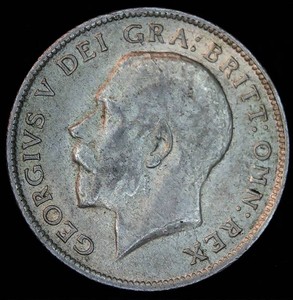 VF 1921 Great Britain Silver Sixpence George V