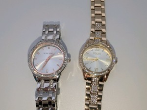 Pair of Rhinestone Women's Watches, Working|New Battery
